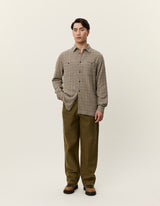John Check Shirt - Dark Sand