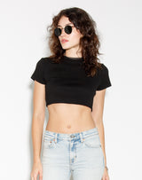 Cropped 60's Slim Tee - Black - BLVD