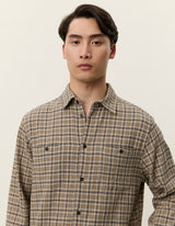 John Check Shirt - Dark Sand