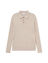 Gustav Squared Structure Polo Knit - Light