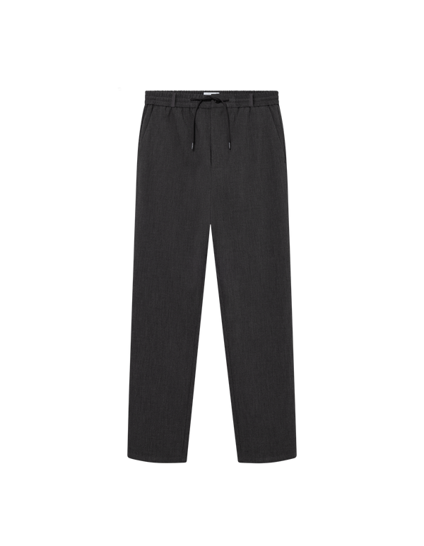 Como Tapered Textured Pants - Dark Grey
