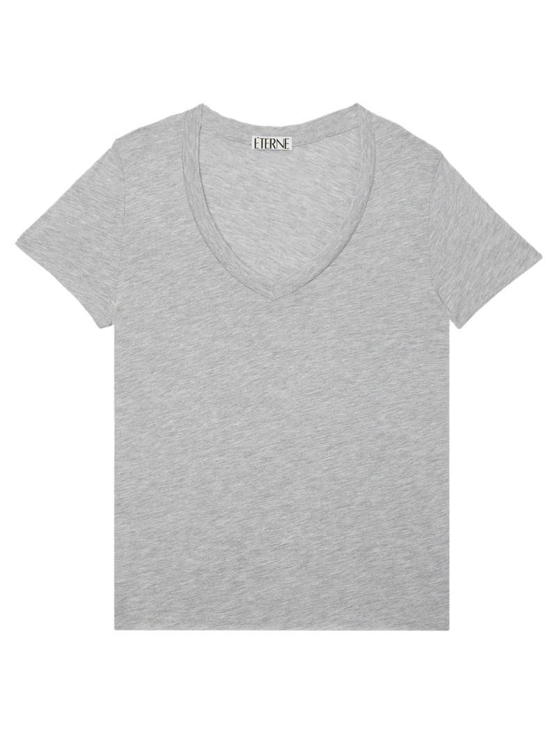 V-Neck T-Shirt - Heather Grey