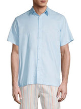 Stretch Linen SS Shirt - Blue Dream