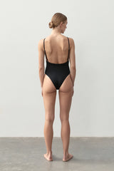 Square Neck One Piece - Black