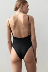 Square Neck One Piece - Black - BLVD