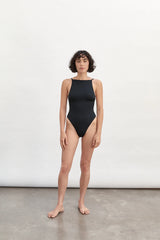 Square Neck One Piece - Black - BLVD