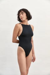 Square Neck One Piece - Black - BLVD