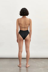 Fine Strap One Piece - Black - BLVD
