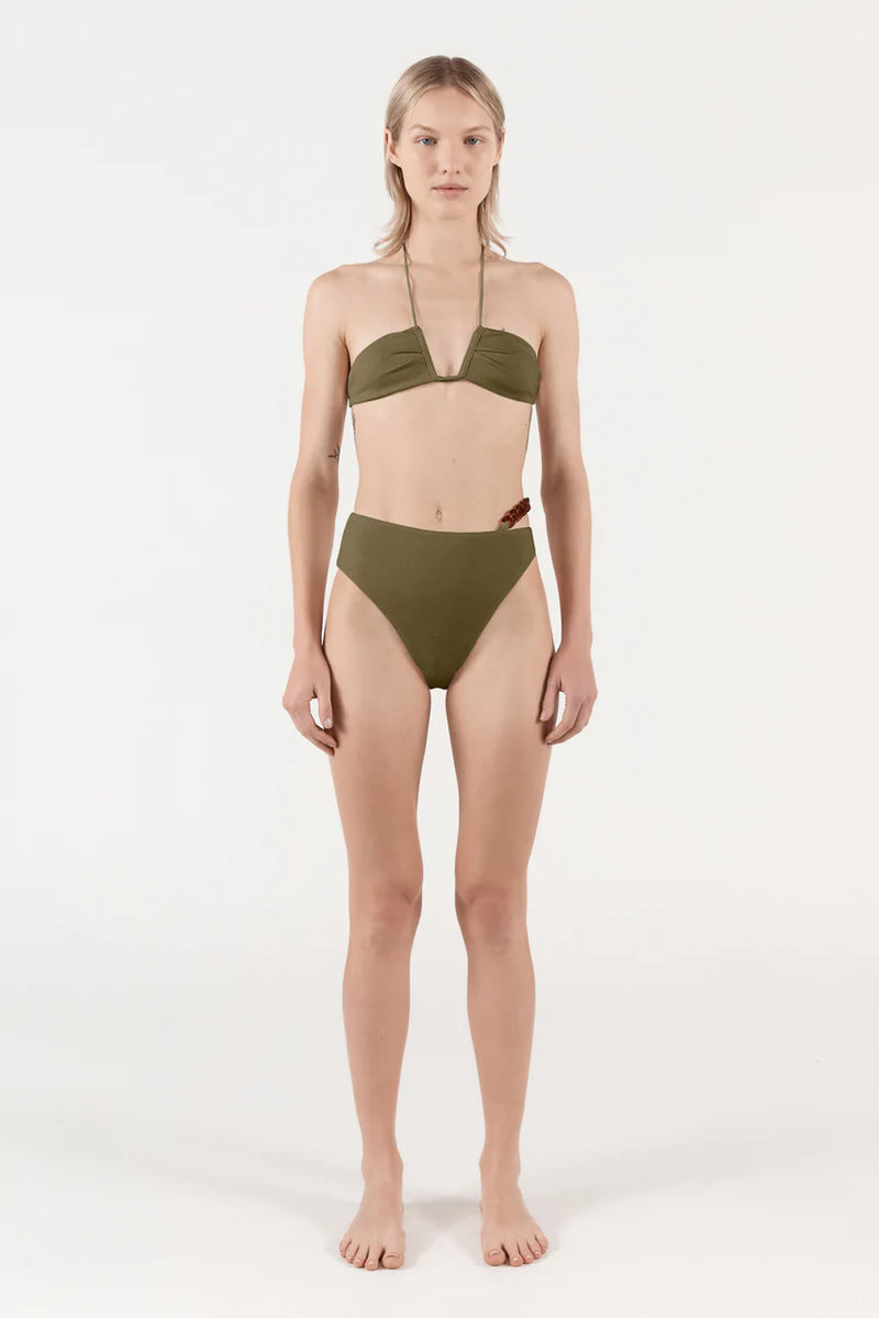 Defier Chain Bottom Bouclê - Olive
