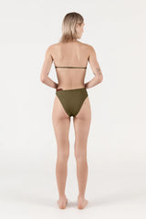 Defier Chain Bottom Bouclê - Olive