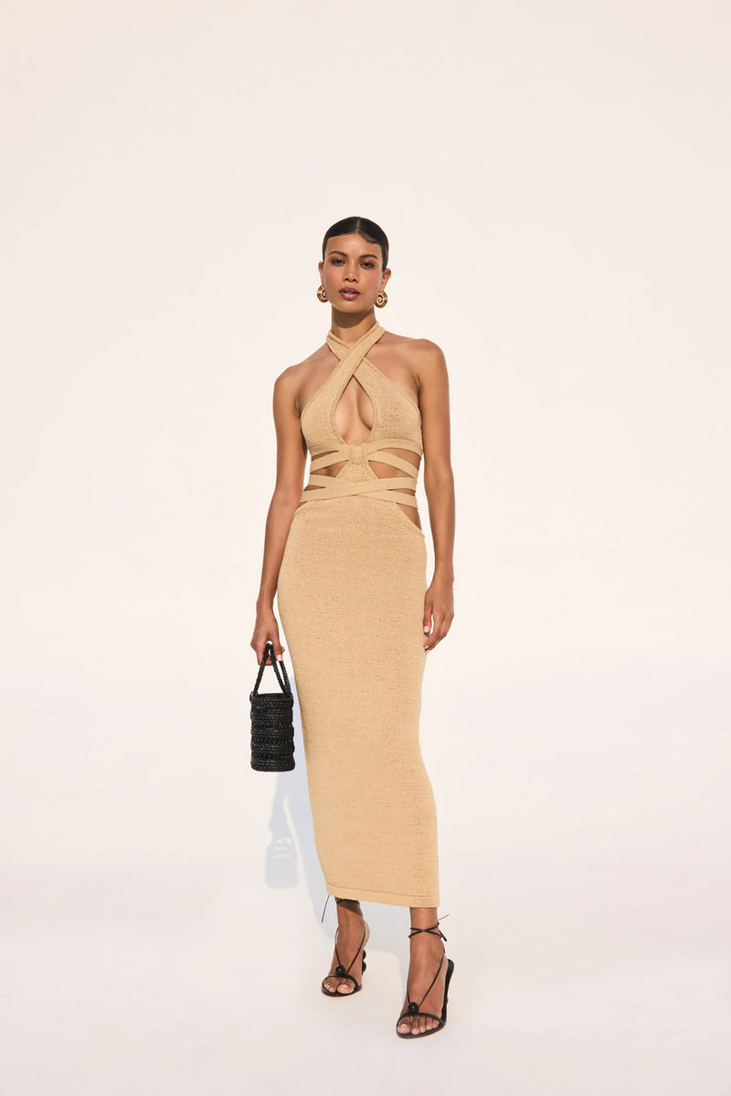 Aziza Knit Dress - Sand