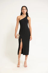 Gracie Knit Dress - Black - BLVD