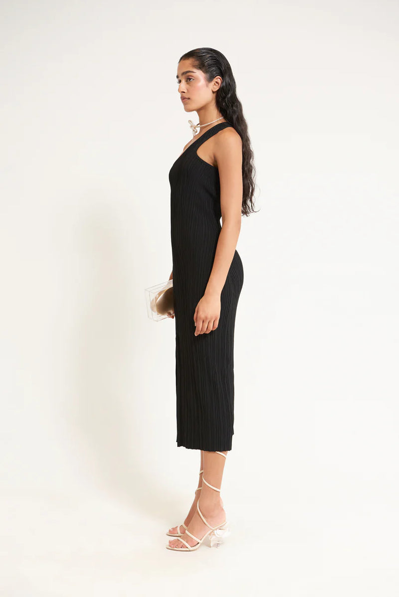 Gracie Knit Dress - Black - BLVD