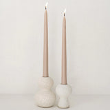 Tapered Candle Pair - Beige