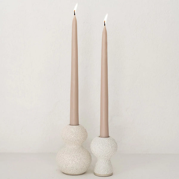 Tapered Candle Pair - Beige