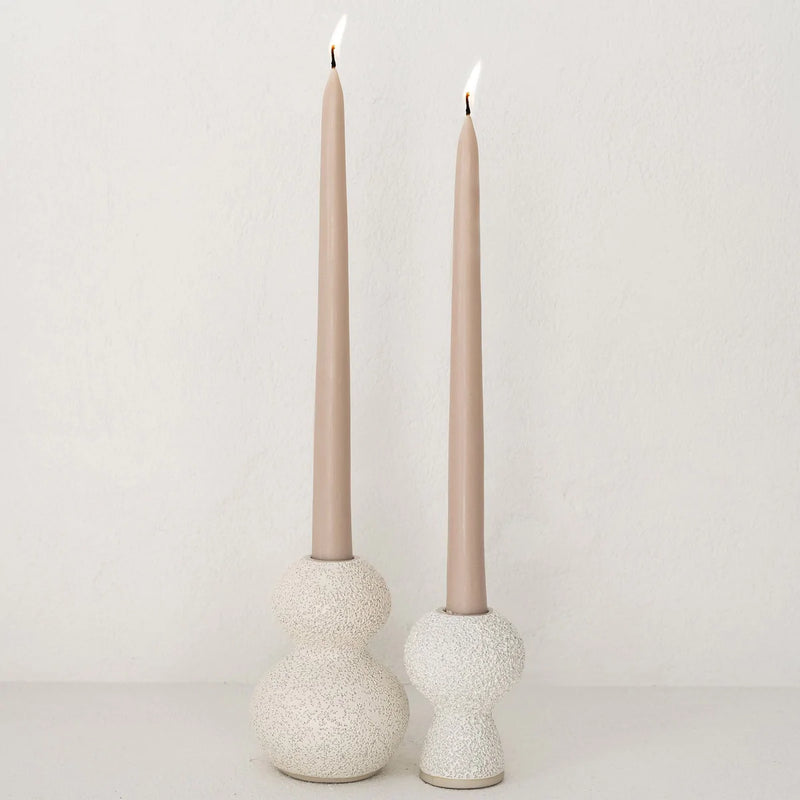 Tapered Candle Pair - Beige