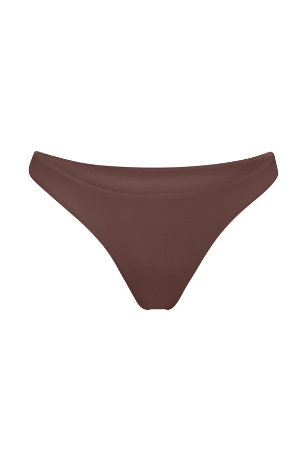 The Eighties High Cut Bikini Bottom - Moka