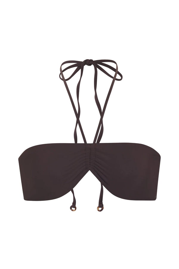 The Sweetheart Halter Top - Espresso