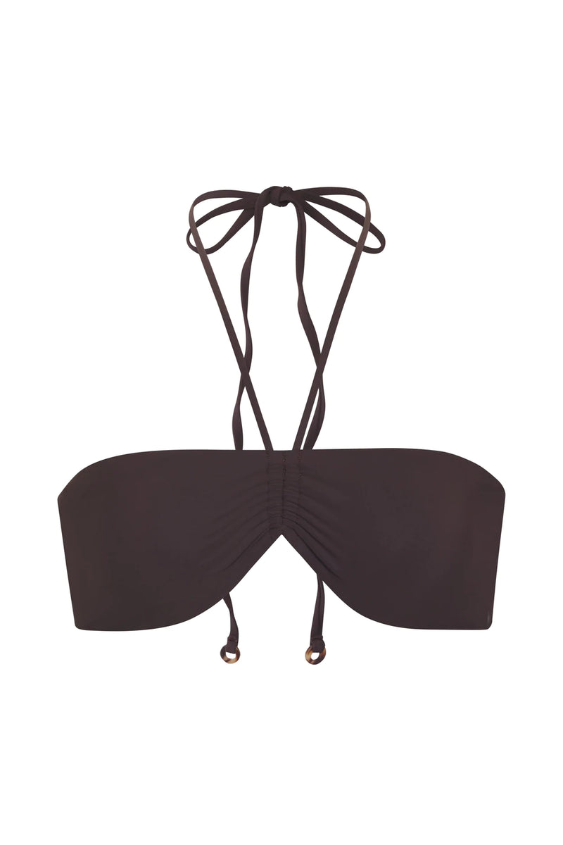 The Sweetheart Halter Top - Espresso