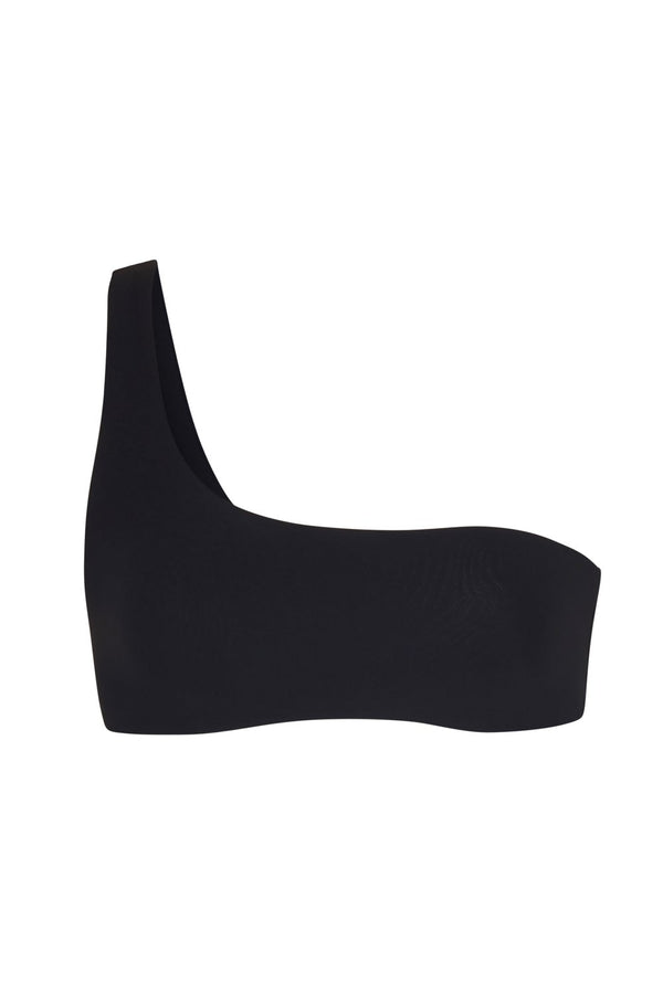 The One Shoulder Top - Black - BLVD