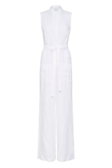 Trinidad Organic Linen Jumpsuit - White