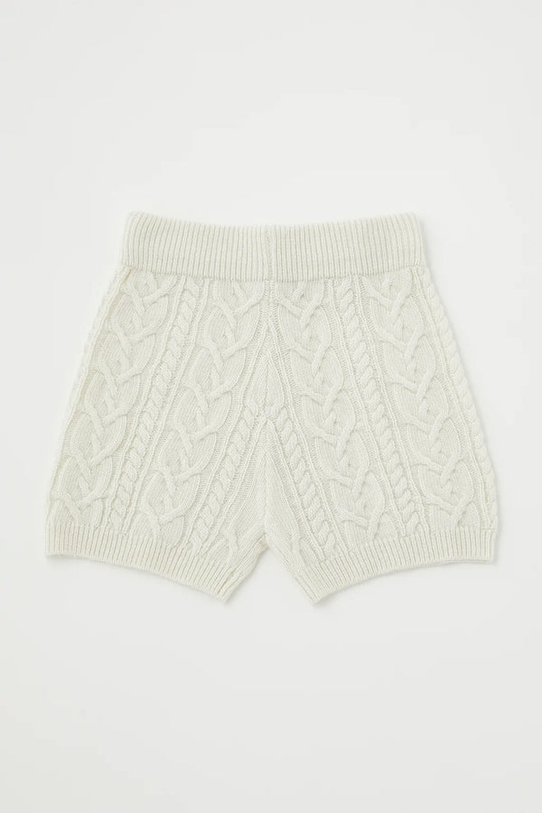 SW Cable Knit Shorts - White