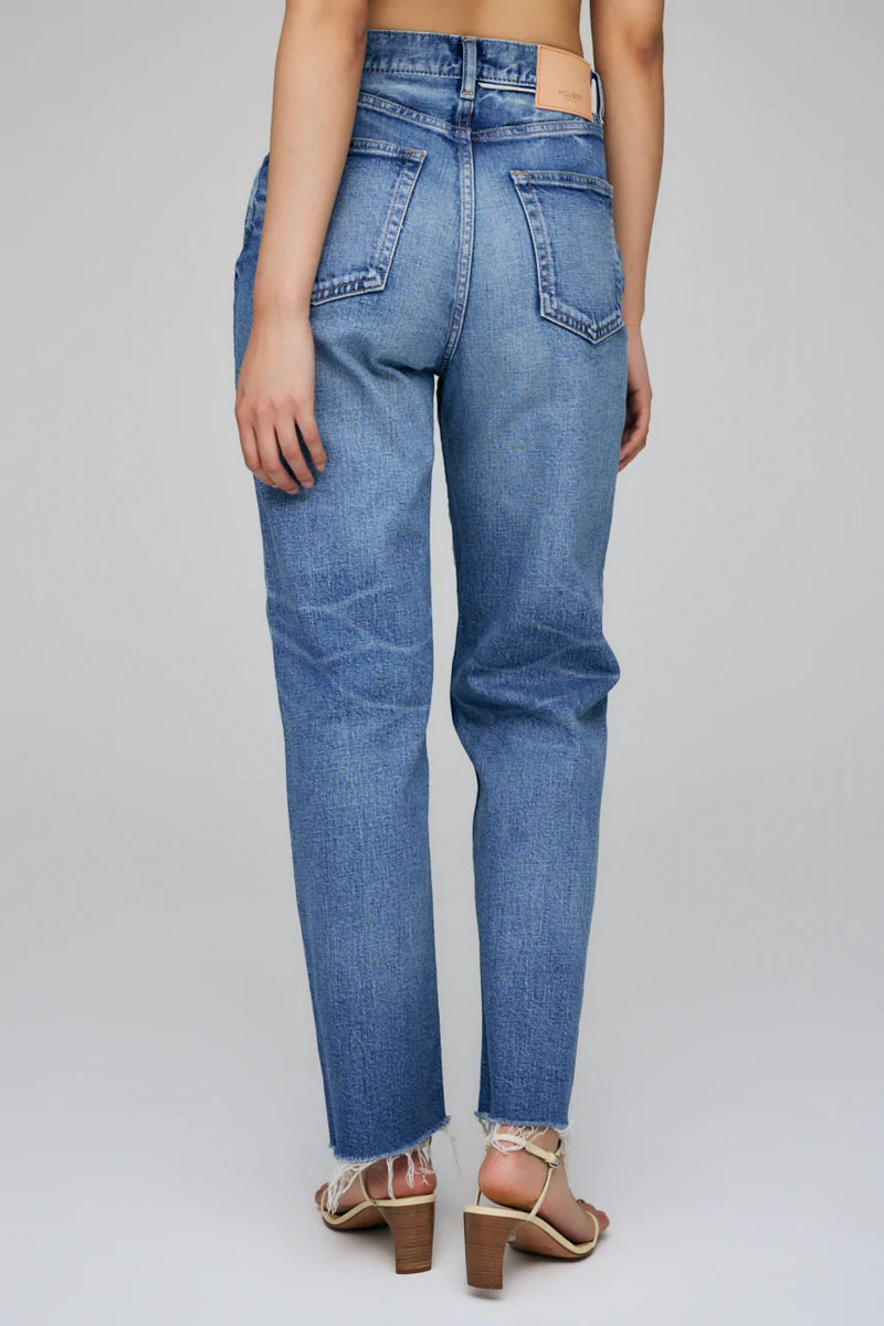Evelyn Cropped Straight Hi - Blue