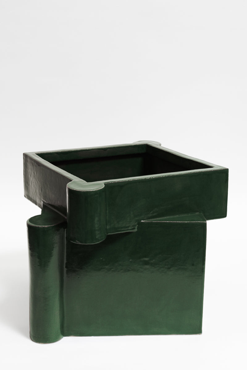 Twisted Castle Planter - Chrome Green - BLVD