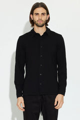 Presley L/S Buttondown - Jet Black