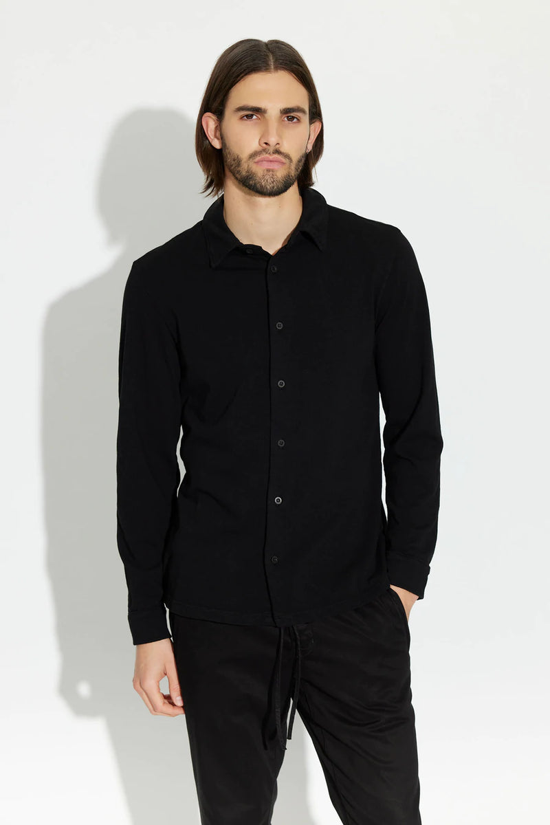 Presley L/S Buttondown - Jet Black