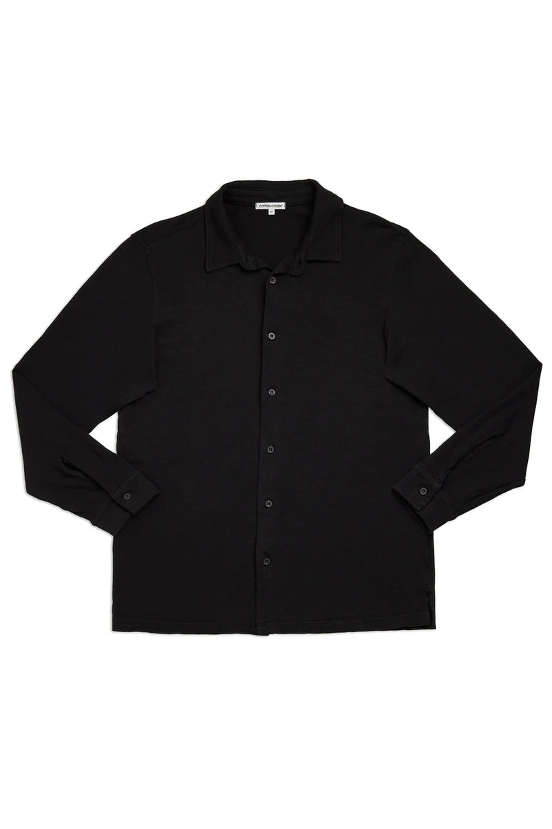 Presley L/S Buttondown - Jet Black