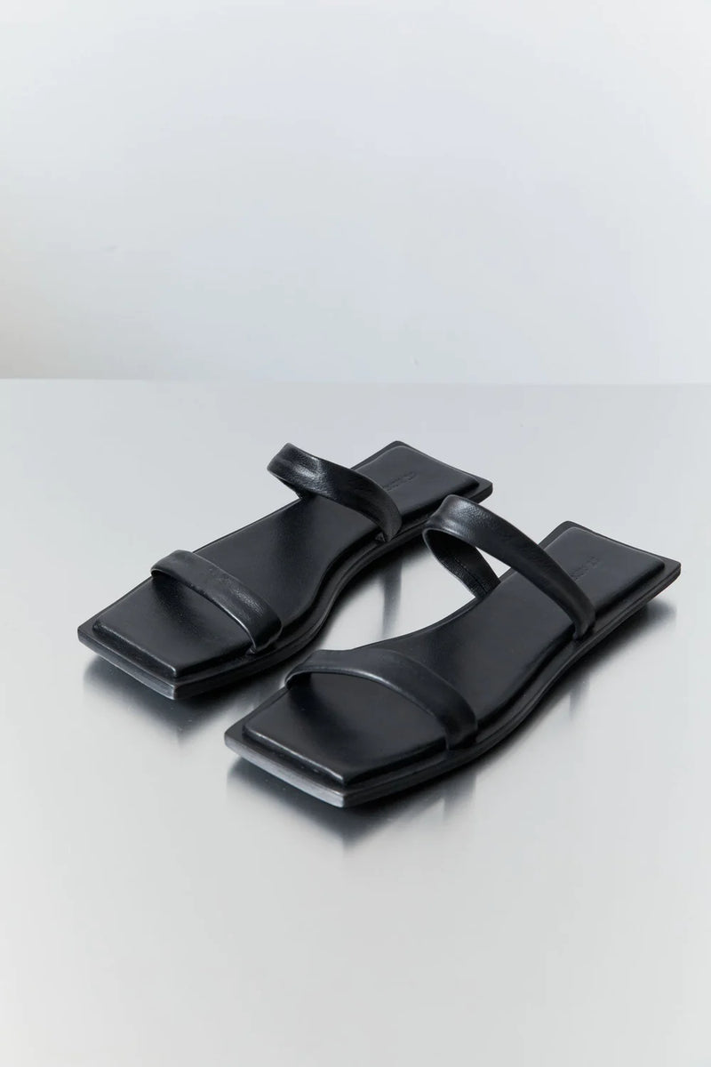Minimal Two Strap Slide - Black