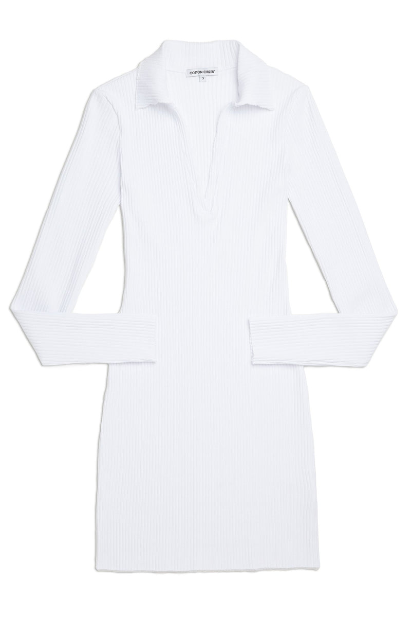 Ibiza Polo Dress - White