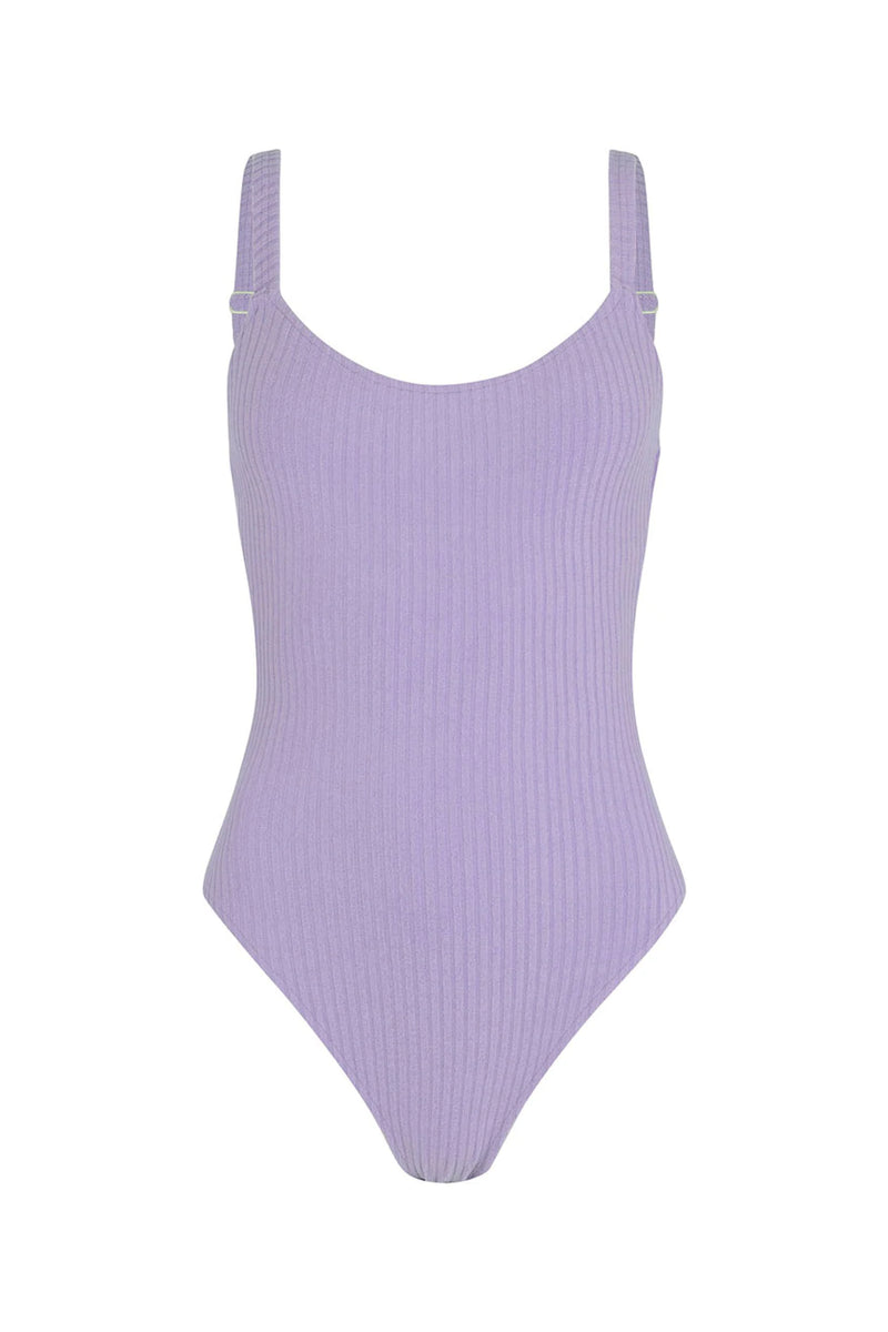 Cord Towelling One Piece - Lilac