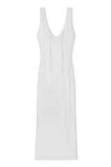Sheer Knit Dress - White