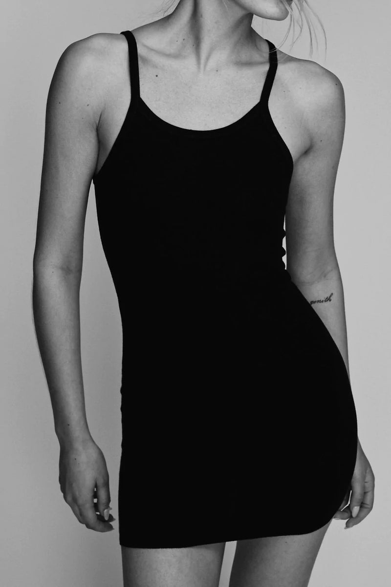 Tank Mini Dress - Black BLVD Tank Mini Dress - Black BLVD
