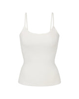 Thin Strap Fitted Tank - Cream