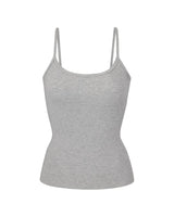 Thin Strap Fitted Tank - Heather Grey